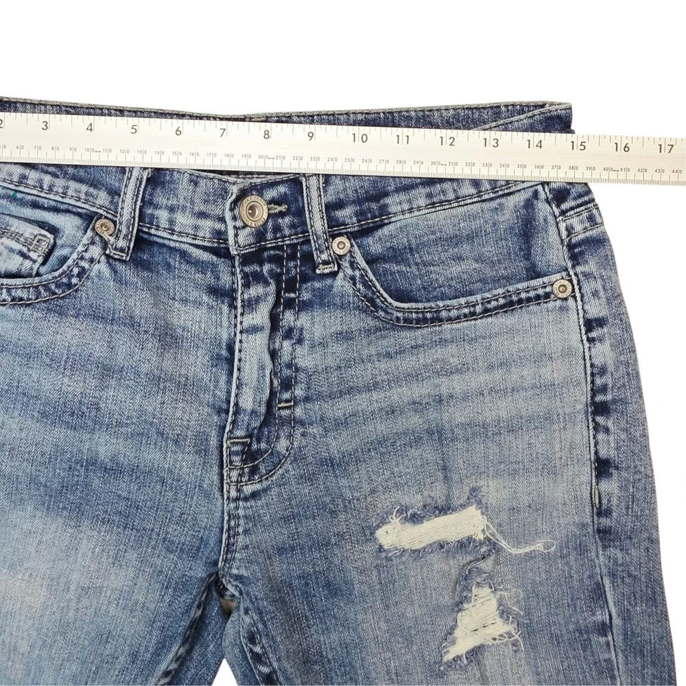 BKE Aiden Straight Leg Distressed Jeans Mens 30x34 Medium Wash Denim